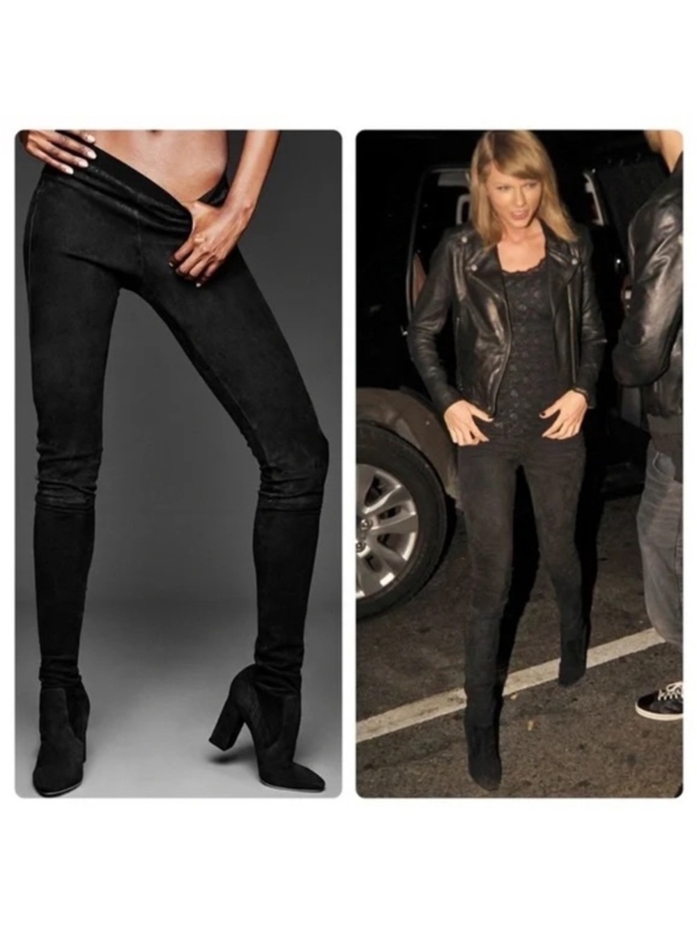 NIB Tamara Mellon Sweet Revenge 75 Black Suede Legging Boots Sz 40 XS/S